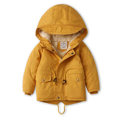 LM 6035 Europe And American Wind  Boy's Coat And Cashmere Boy's Windcoat For 2021 Autumn And Winter Children's Clothes