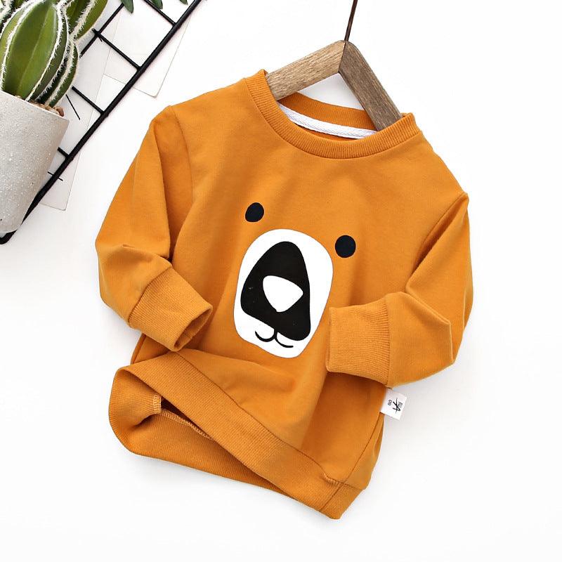 Autumn And Winter Printing Bear Hoodie Children's Pullover