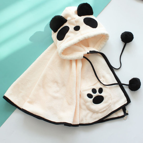 Panda Cape panda hood with pocket Cape