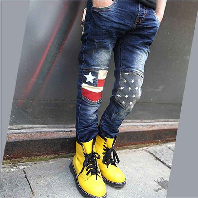 Boy patchwork jeans