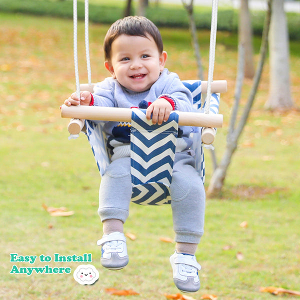 Silla colgante infantil, asiento para el hogar para bebé, columpio plegable de lona