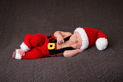 Vestido navideño de lana roja