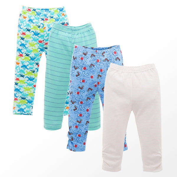 Leggings de primavera para bebé Pijamas de 4 piezas