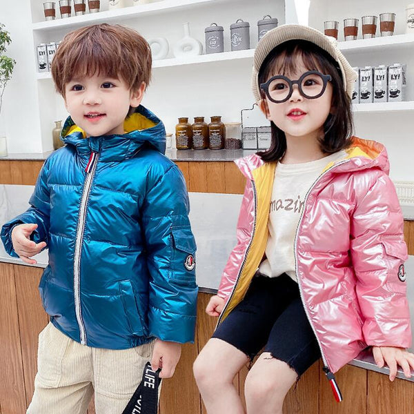 Children's Space Glossy Padded Down Jacket