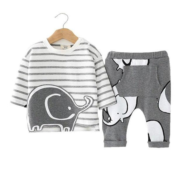 Casual Male Baby Cartoon Bodysuit