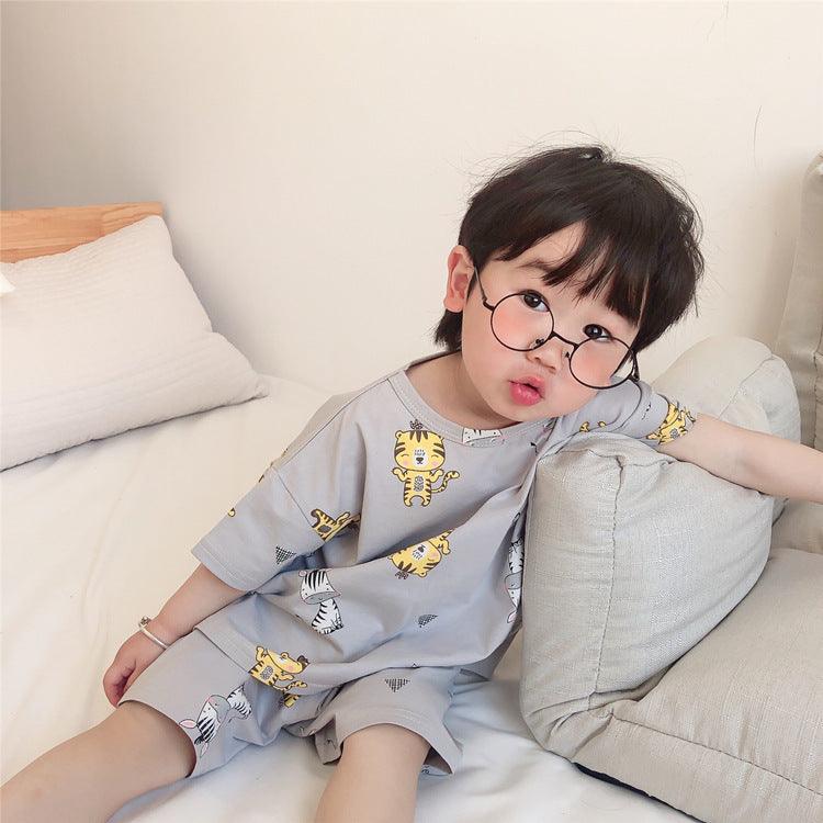Summer Thin Boys And Girls Half-Sleeved Home Service Suits, Baby Air-Conditioning Suits