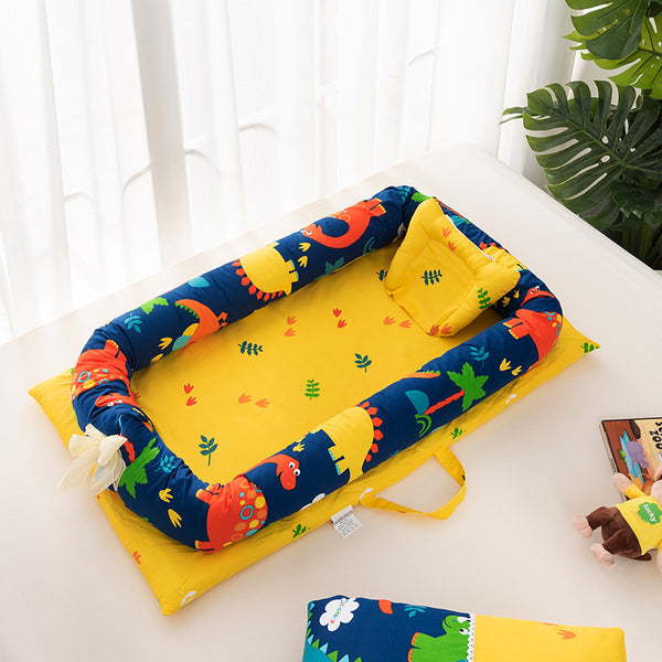 Cama de cuna portátil, artefacto para dormir para bebé recién nacido extraíble y lavable, cama biónica plegable