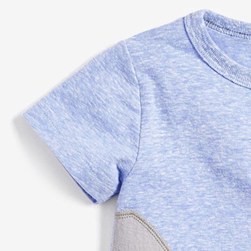 Boy'S T-Shirt Knitted Cotton Short Sleeve Cartoon Children'S T-Shirt