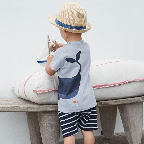 Children'S Suits Knitted Short-Sleeved Children'S Suits Cotton Suits