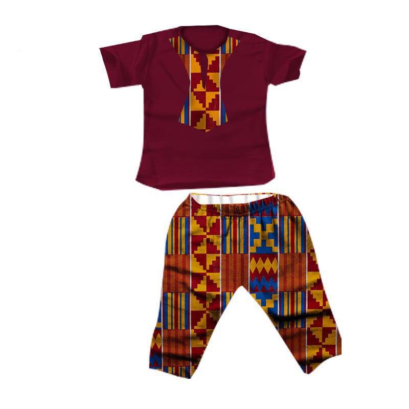 African Boy Suit Cotton Batik Printed Fabric