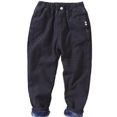 Boys' Casual Pants Korean Winter Long Pants, Big Kids Plus Cashmere Pants Trend
