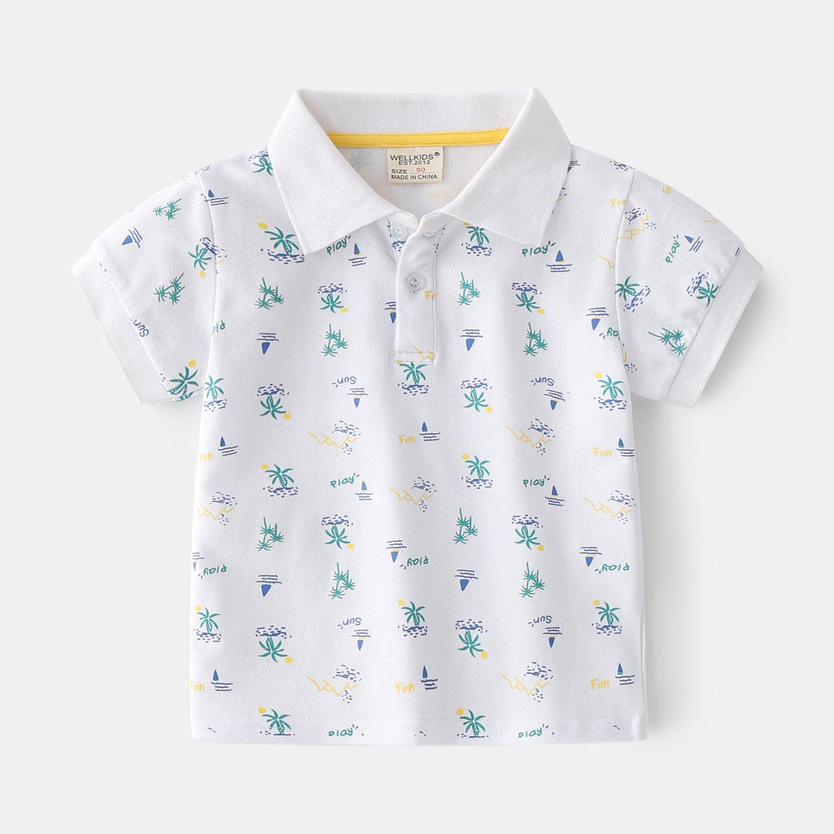 Summer Boys' Cotton Short-sleeved Polo Shirt