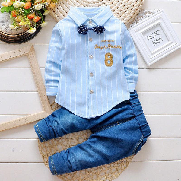 Nuevo conjunto de camisa y pantalón para niño y niña.