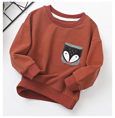 Long sleeve baby top with round neck