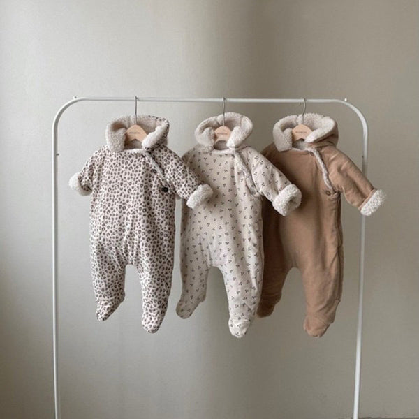 Mameluco de algodón multicolor de terciopelo infantil Abrigo de una pieza de invierno para bebé