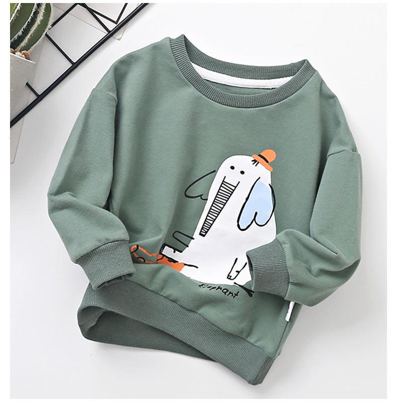 Long sleeve baby top with round neck