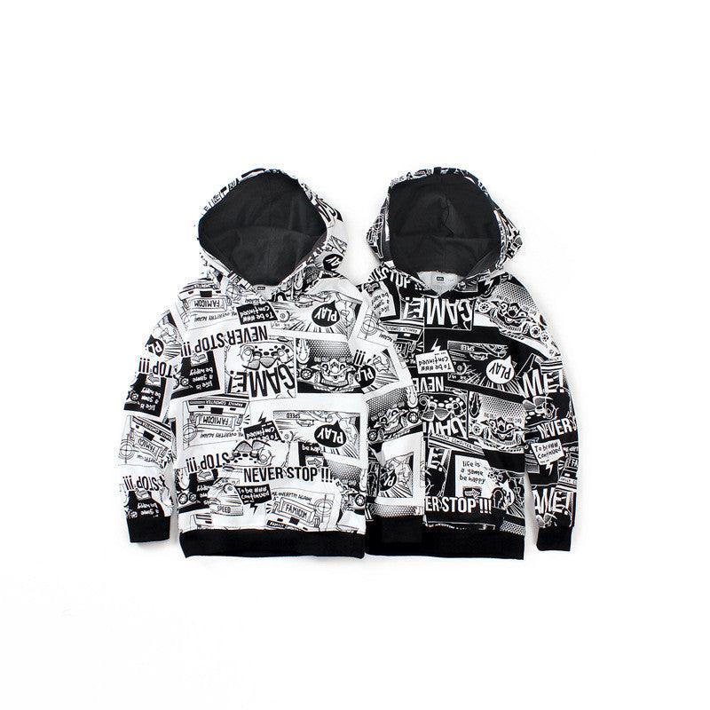 Children's Hooded Loose Long Sleeve Pullover Sweater