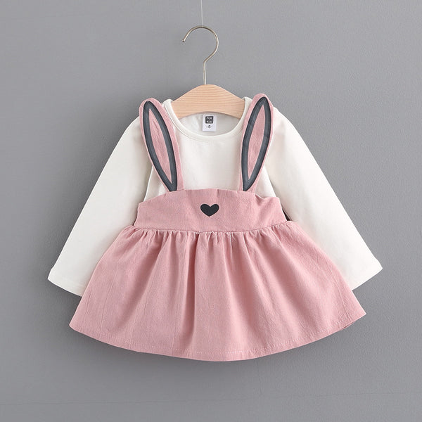 Vêtements coréens pour enfants, robe de lapin mignonne pour filles, robe de princesse pour bébé, nouvelle collection automne 2021, 916