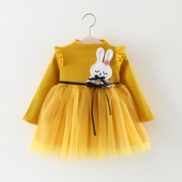 Vestido de princesa para niña de otoño, falda para niña pequeña, vestido de gasa para niña de 0-1-2-3 años