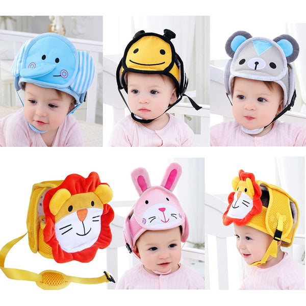 Baby Drop Protection Toddler Cartoon Breathable Safety Helmet