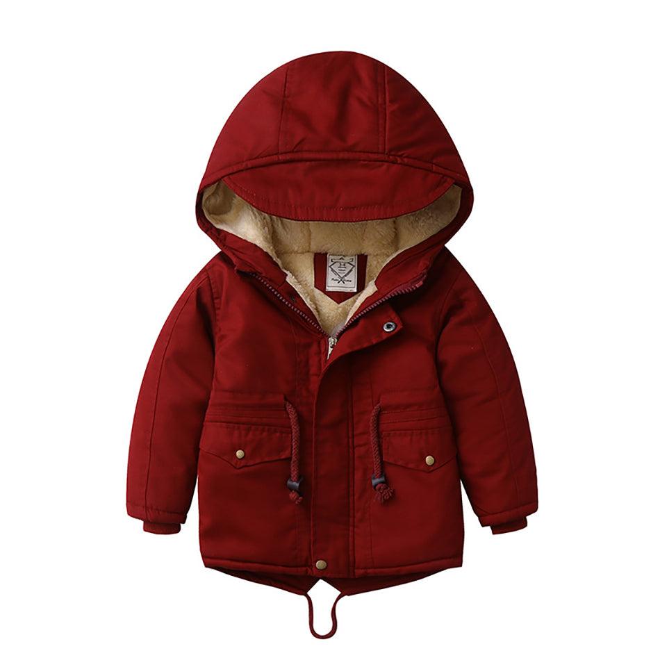 LM 6035 Europe And American Wind  Boy's Coat And Cashmere Boy's Windcoat For 2021 Autumn And Winter Children's Clothes