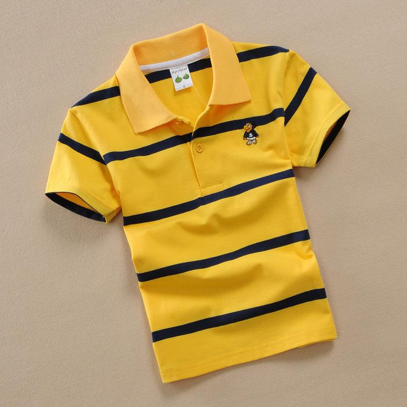 College Style Boys Polo Short Seeve T-shirt