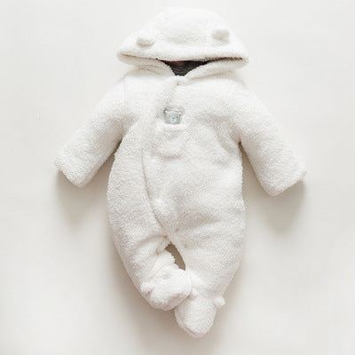 Vêtements d'hiver en coton rembourré pour bébé, vêtements d'hiver pour bébé, nouveau-né, épaississement de la peau, vêtements siamois en coton