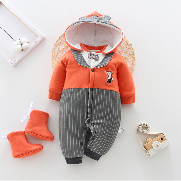 Bebé onesies ropa de bebé otoño e invierno engrosamiento