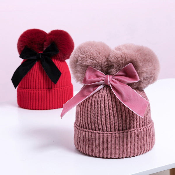 Children's knitted woolen hat