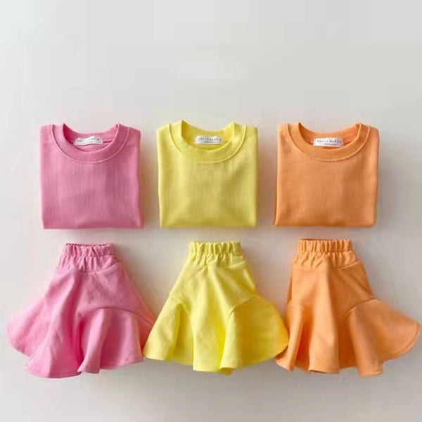 Ropa de moda Traje Bebé Ocio Ropa para niños Color caramelo