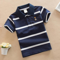 College Style Boys Polo Short Seeve T-shirt