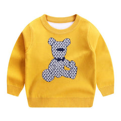 Double Layer Warm Sweater Knitwear Children's Bottoming Top
