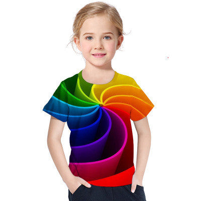 Digital printed children's Short Sleeve T-Shirt