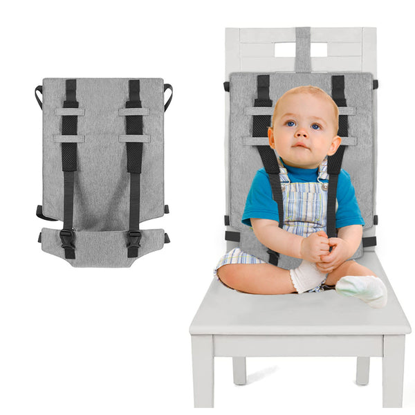 Siège de harnais de voyage - Chaise haute portable pour bébé en tissu pour voyage - Sac de siège de chaise haute de voyage - Siège bébé portable avec harnais de sécurité