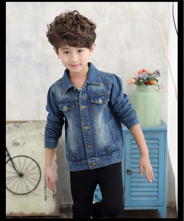 children girls ripped denim jacket kids boys kinny coat tops