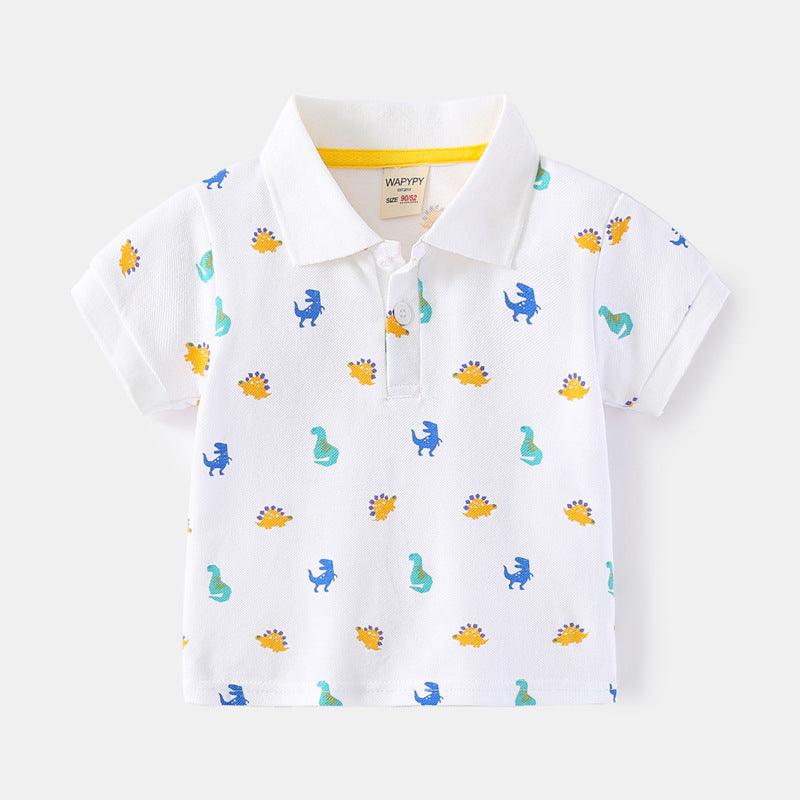Children's Lapel Shirt With Short Sleeves