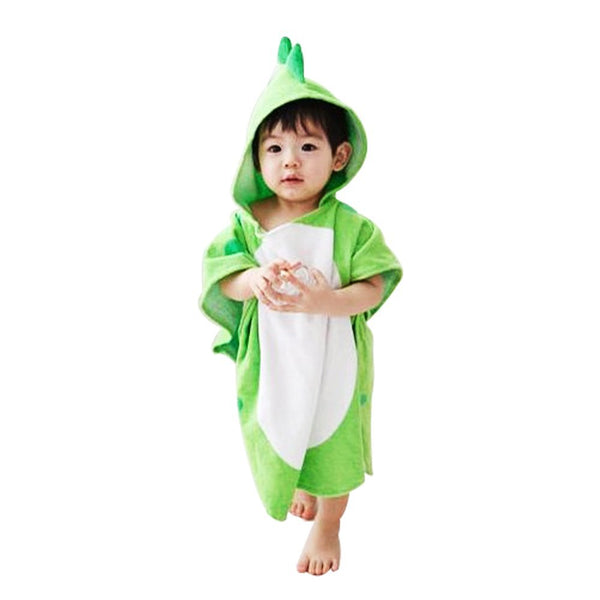 Infant cotton absorbent and breathable cartoon bathrobe