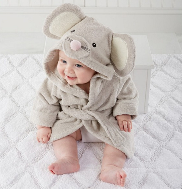 Dessin animé mignon Animal modélisation bébé serviettes de bain bébé peignoirs coton enfants peignoirs bébé à capuche