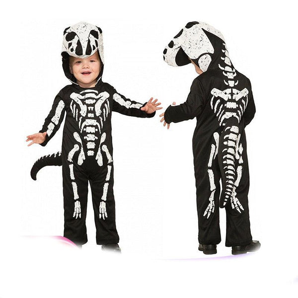 Vêtements de Costume de Cosplay effrayant pour enfants, squelette d'halloween