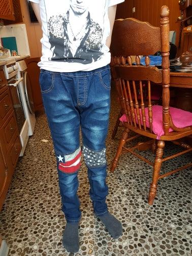 Boy patchwork jeans