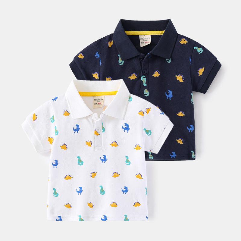 Children's Lapel Shirt With Short Sleeves