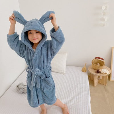 Cartoon Rabbit Hooded Bath Towel