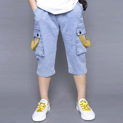 Boys Fashion Loose Stretch Cropped Jeans