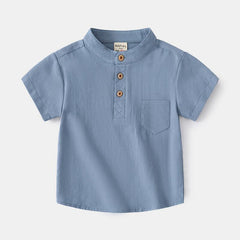 Boy V-neck Short Sleeve Shirt