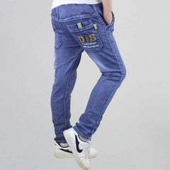 Boys Jeans Casual Pants Straight Stretch