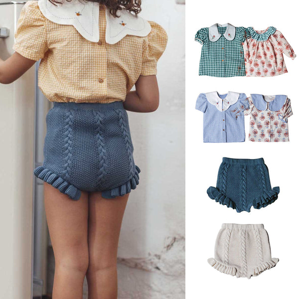 Thin Lace Knit Shorts For Girls