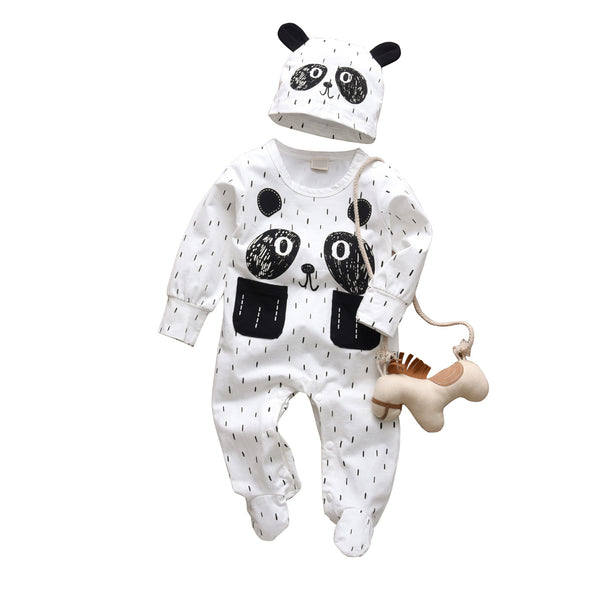 Baby Clothes Spring And Autumn Panda Pattern Baby Jumpsuit