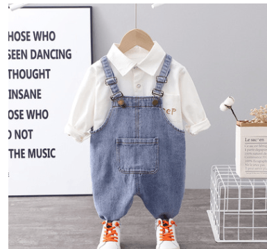 Children's Denim Pants Trendy Cute Western Baby Jumpsuit