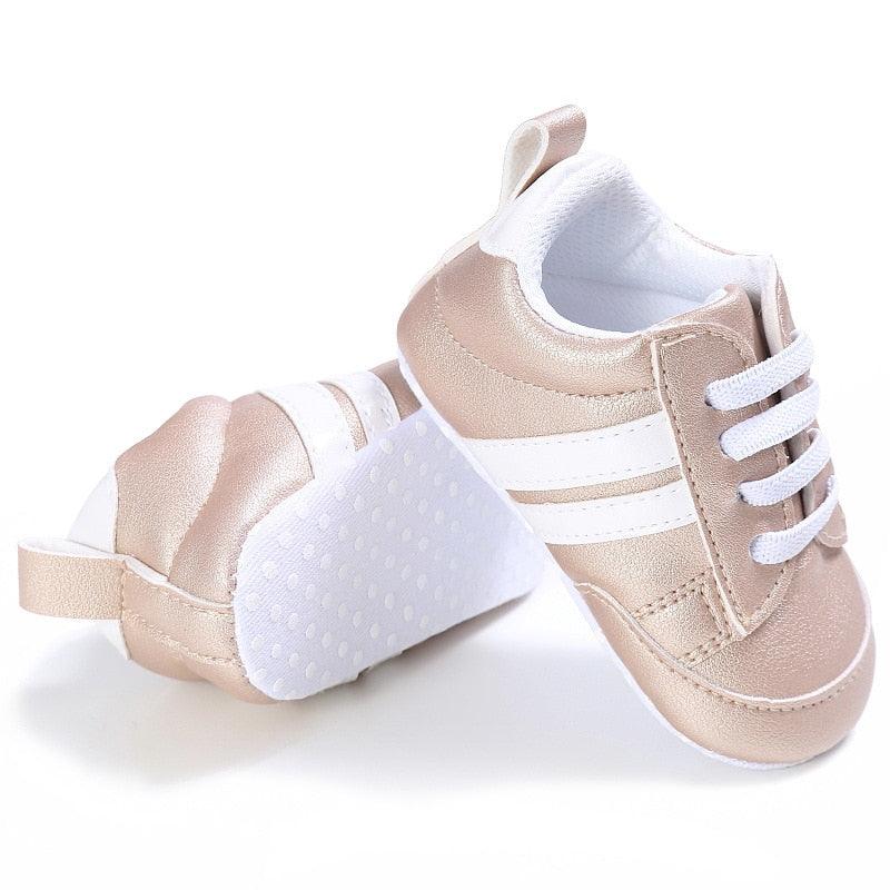 Cute Comfortable Soft Leather Baby Sneakers - Stylus Kids