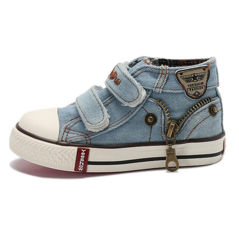 Kid's Zip-Through Canvas Shoes - Stylus Kids